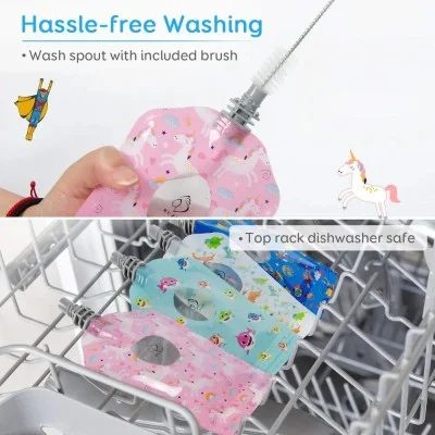 Buzio Reusable Food Pouches For Kids | 5Oz | 12 Packs